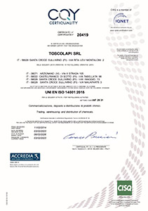 Certificazione ambientale UNI EN ISO 14001 2015